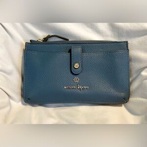 *EUC* NANETTE LEPORE Clutch  Wallet/Storage -Vegan Leather-Blue-*NO WRIST STRAP*